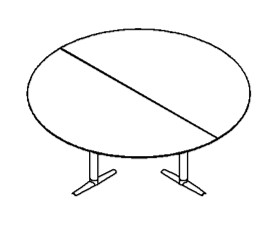 Switch mødebord - 8 personer - Ø 180 cm