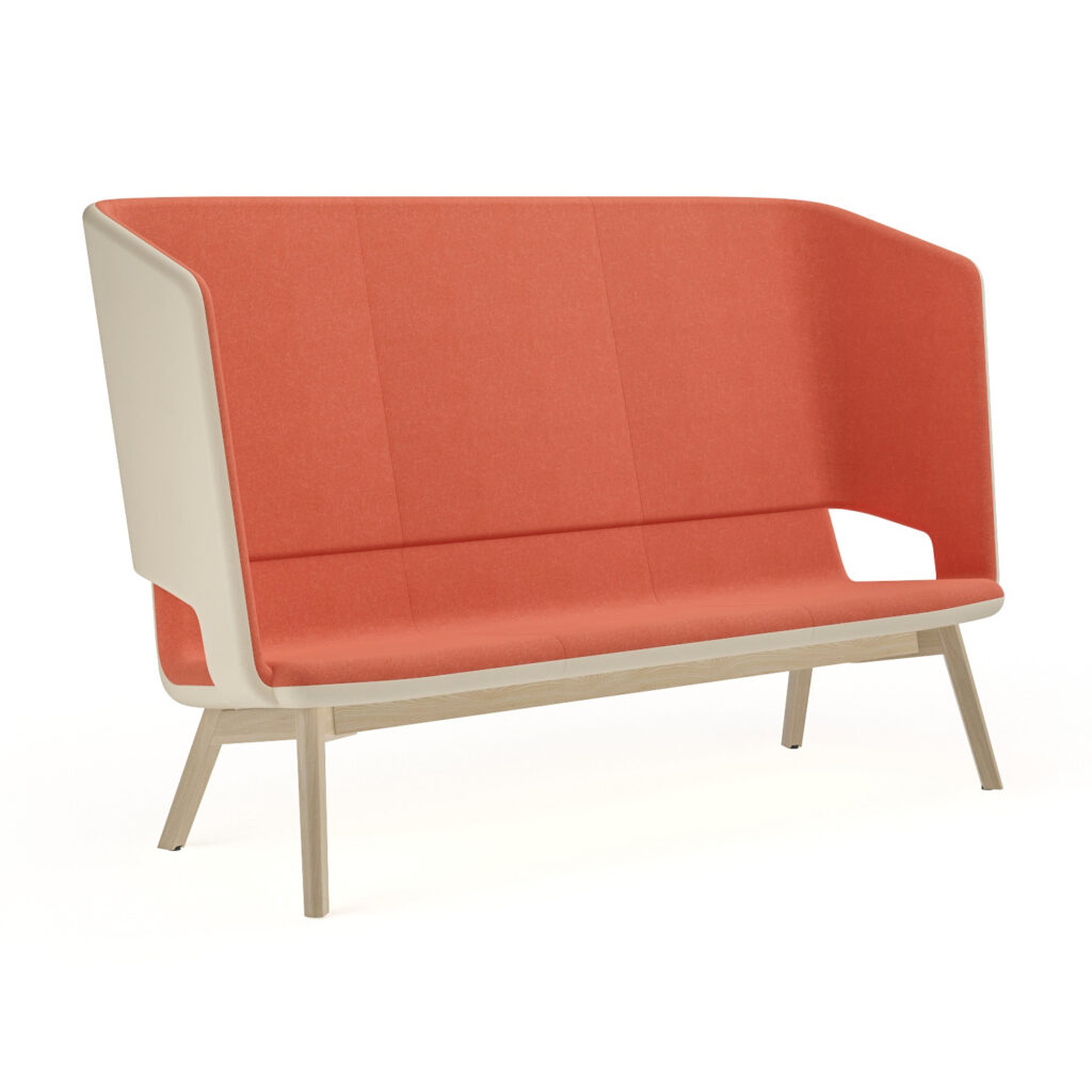 Twist & Sit Soft - 3 pers høj lounge sofa med ben
