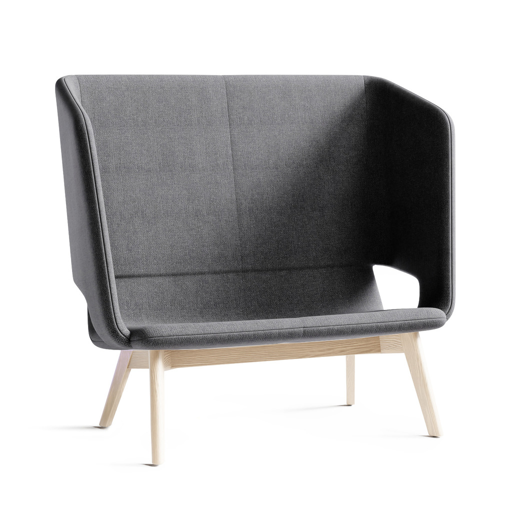Twist & Sit Soft - 2 pers høj lounge sofa med ben